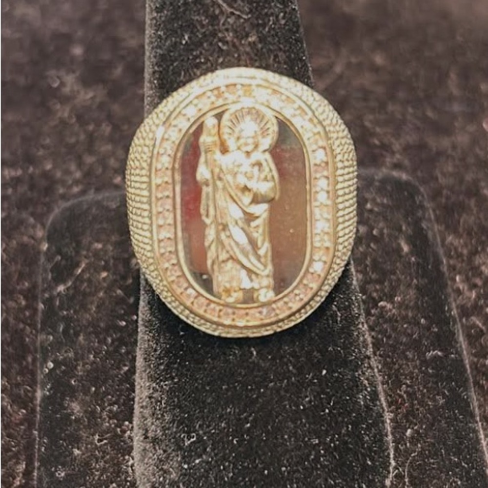 Gold Religious Icon Ring